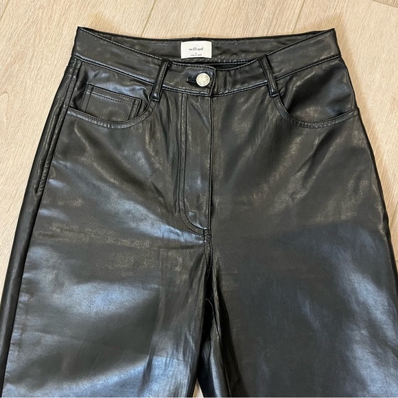 The Melina black vegan leather pants by Wilfred from Aritzia. - Picture 4 of 15